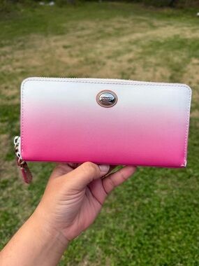 Coach Peyton Ombre Accordion Zip Around Wallet